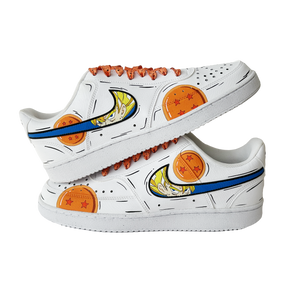 Dragon Ball Z Custom Custom High Top — “Saiyan Energy” Edition — hand-painted custom sneaker, 1-of-1 edition by Sneak Peek…