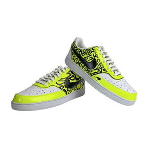 Three-quarter view of Lando Norris custom sneakers