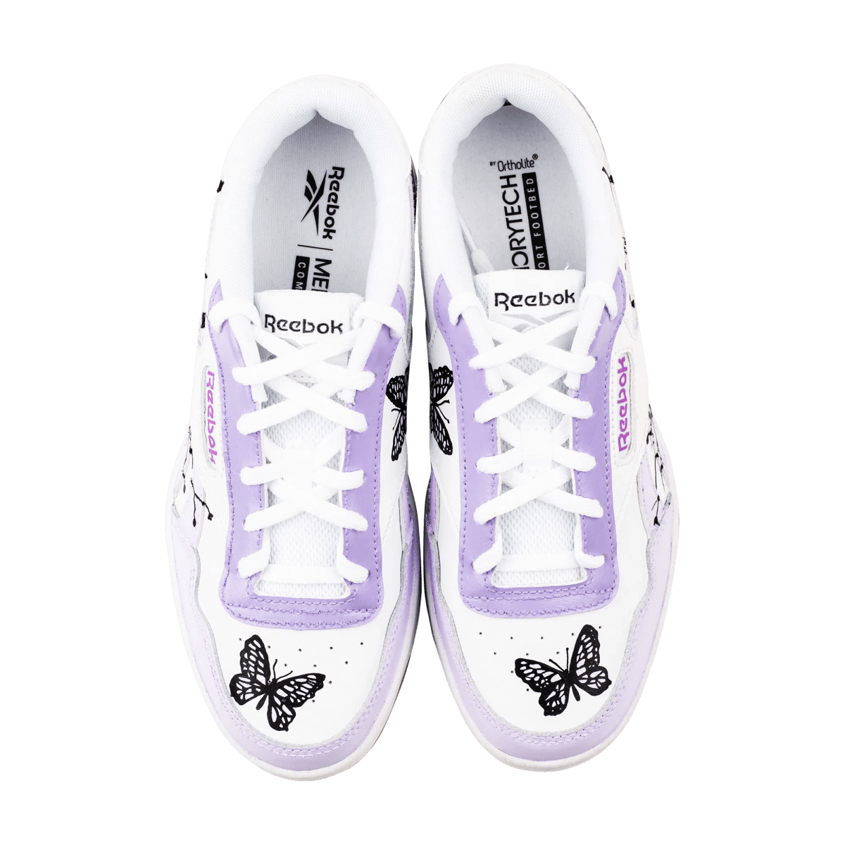 Purple Butterfly Hand Painted Sneakers