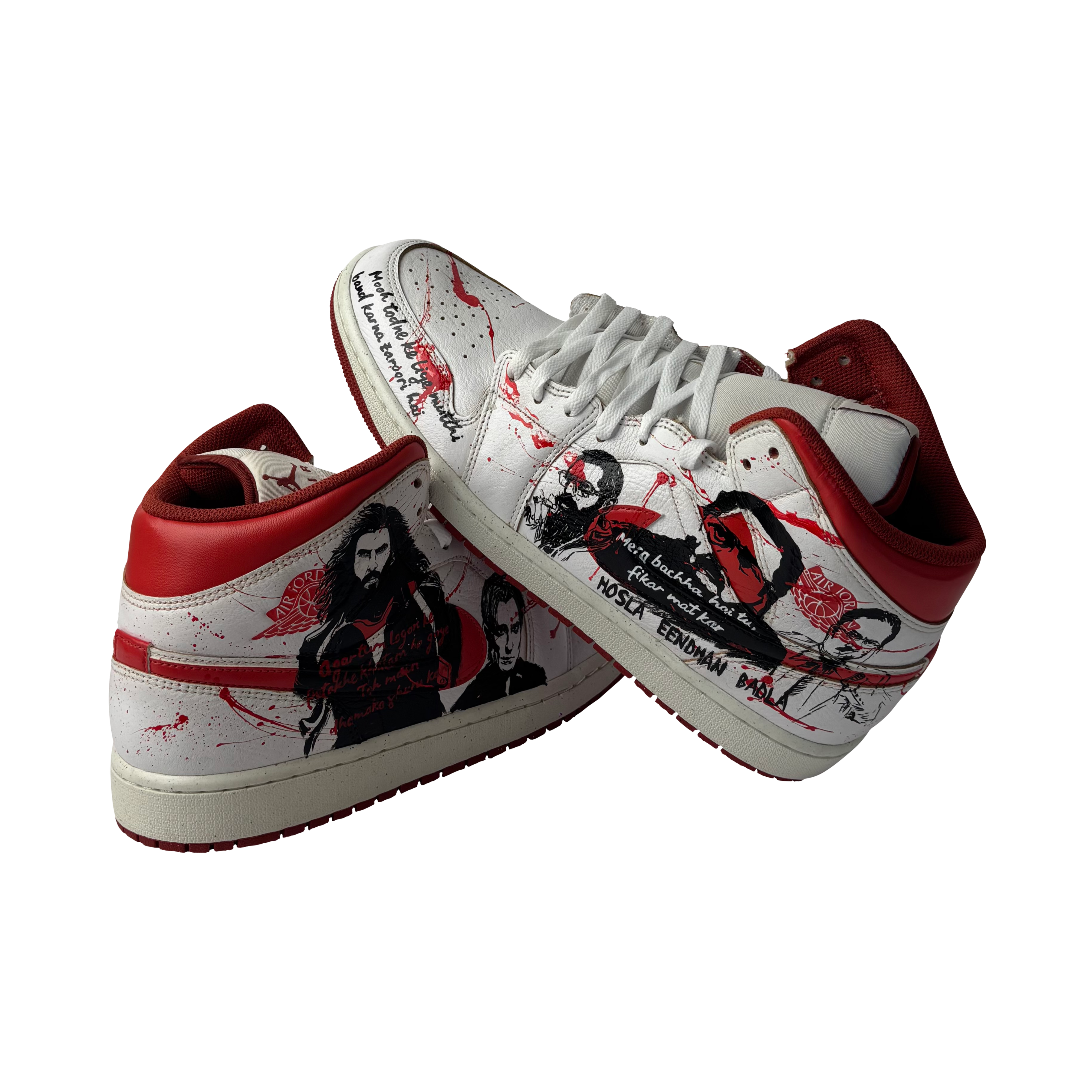 Dhurandhar Edition — hand-painted custom sneaker, 1-of-1 edition by Sneak Peek Studio Mumbai