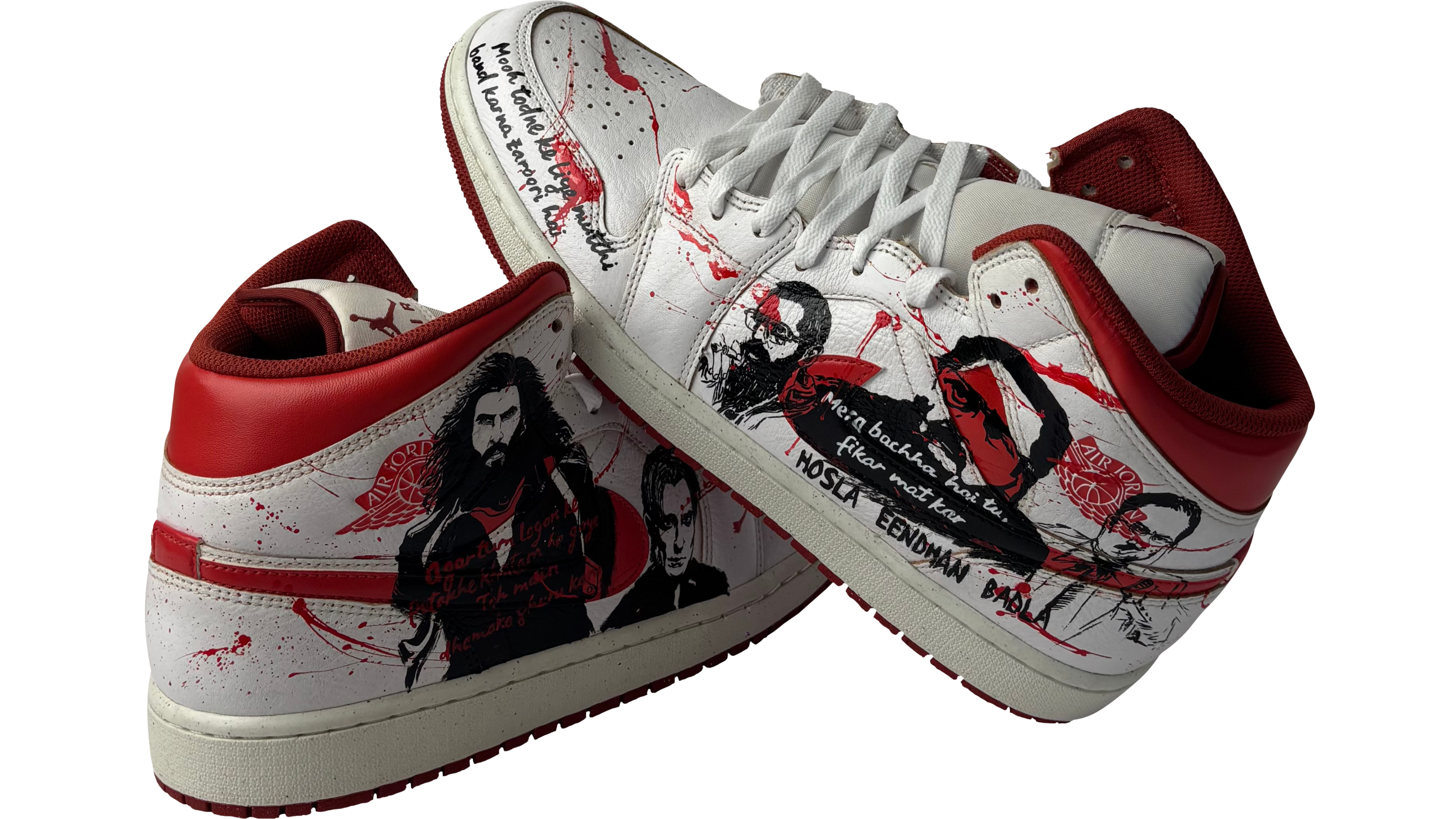 Dhurandhar Edition — hand-painted custom sneaker, 1-of-1 edition by Sneak Peek Studio Mumbai
