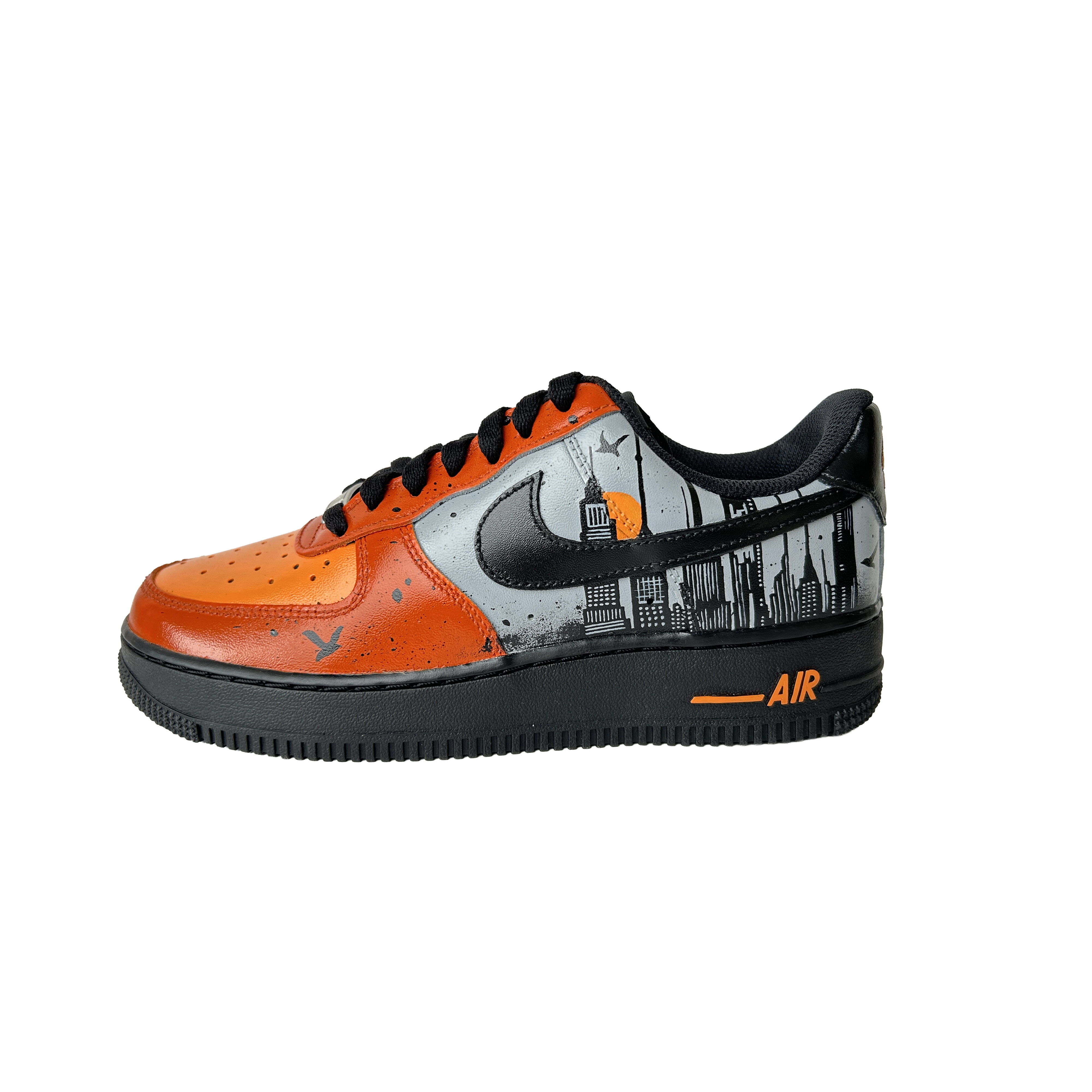 Custom High Top x Orange Skyline — Air Force 1 detail view (image 4)