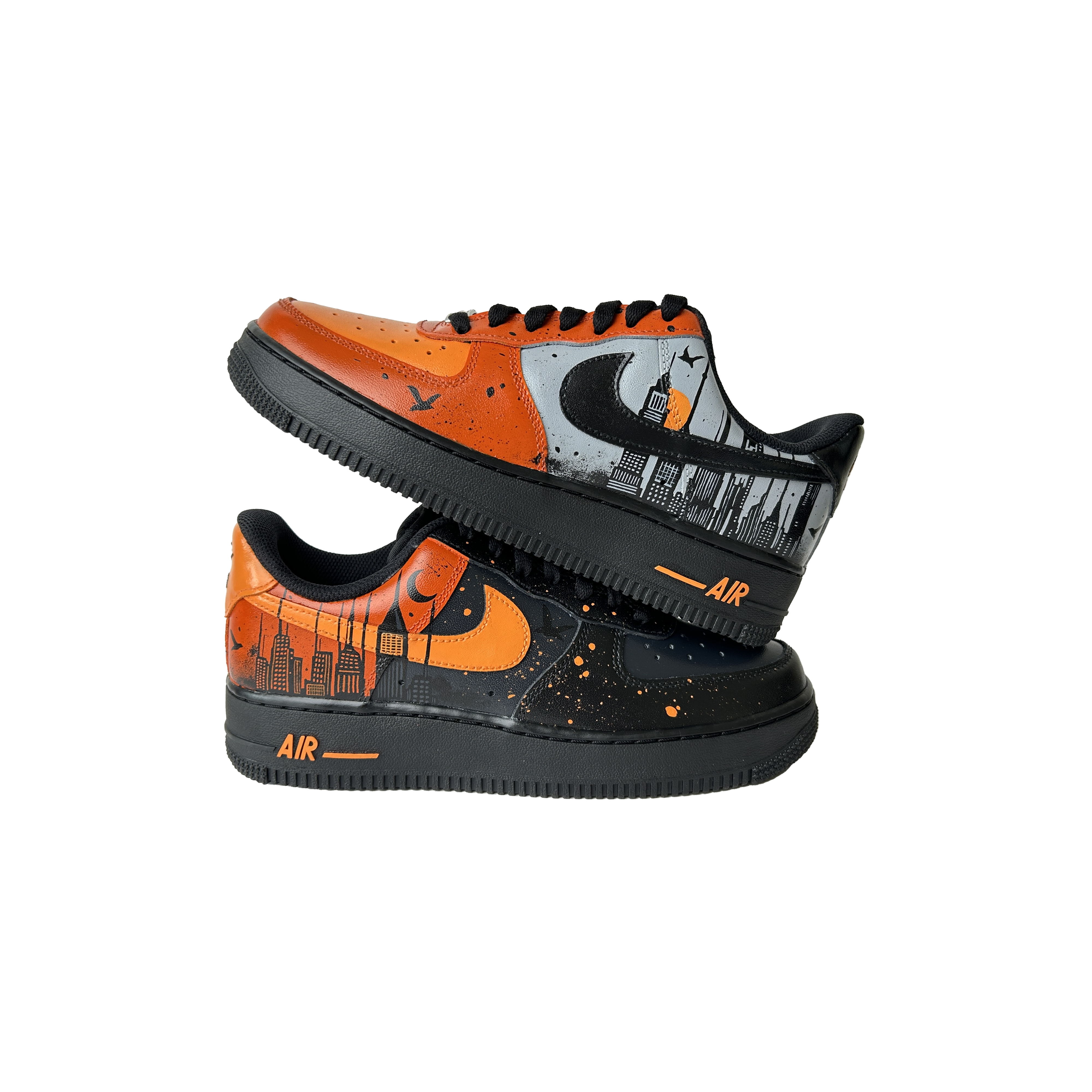Custom High Top x Orange Skyline — Air Force 1 detail view (image 2)