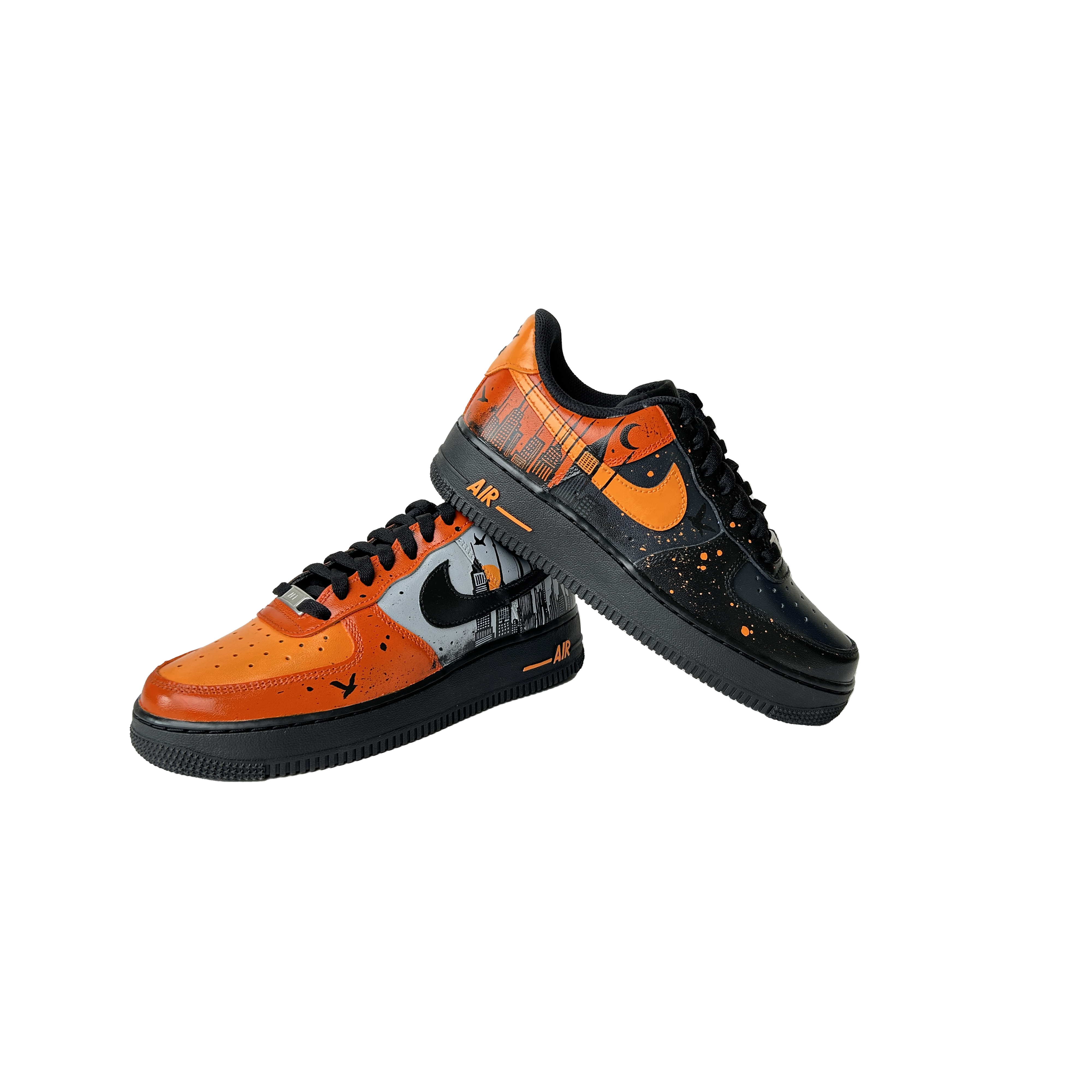 Custom High Top x Orange Skyline — Air Force 1 detail view (image 3)