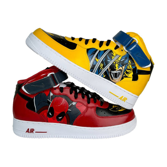 AF1 Mid x Deadpool Vs Wolverine - 2 - Sneak Peek Shoes