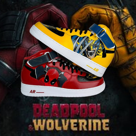 AF1 Mid x Deadpool Vs Wolverine - 2 - Sneak Peek Shoes