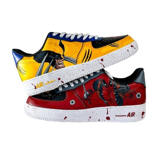 AF1 x Deadpool x Wolverine - Sneak Peek Shoes