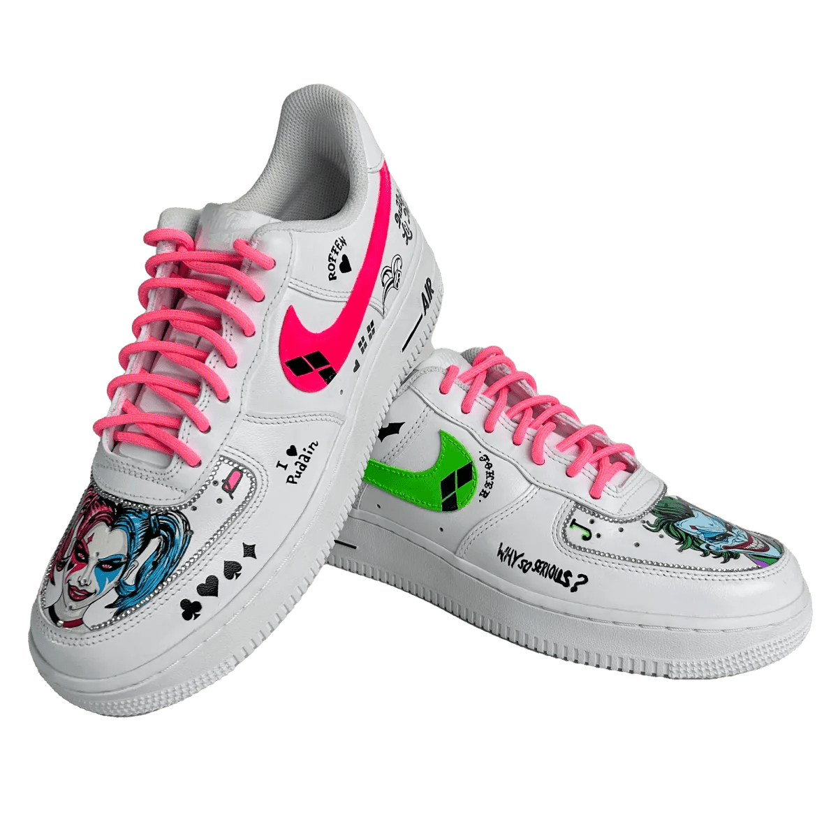 AF1 x Harley X Joker 🤡🔪🖤❤️ - Sneak Peek Shoes