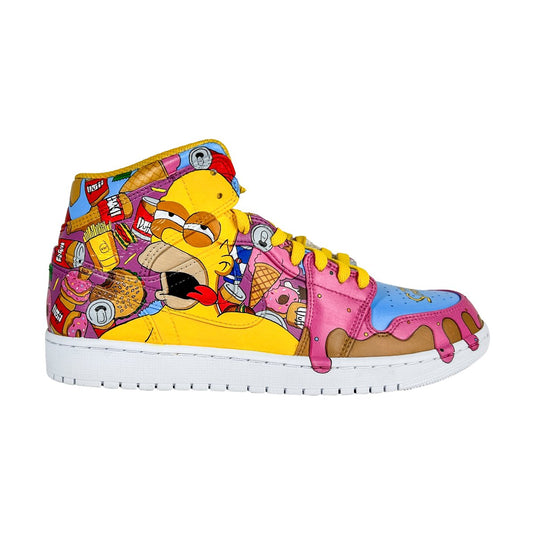 AJ1 x Homer Simpson x Doughnuts - Sneak Peek Shoes