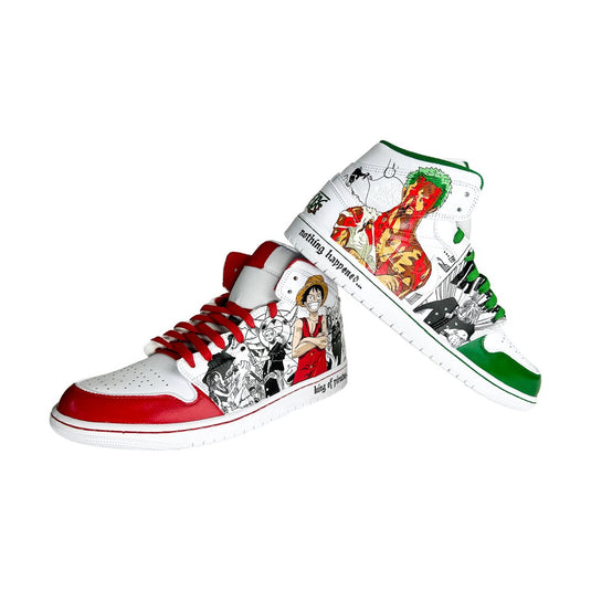 AJ1 x One Piece Comic style - Sneak Peek Shoes