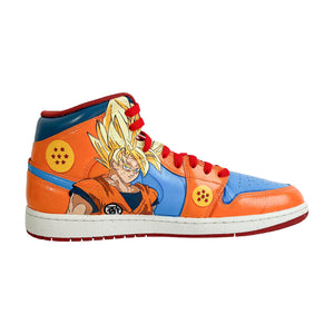 Super Saiyan Goku painted on AJ1 Mid quarter panel