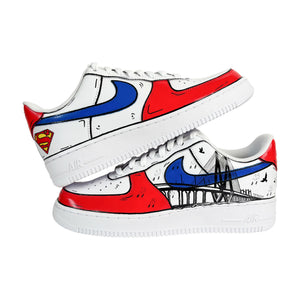 Superman shield and Sea Link on custom AF1 pair