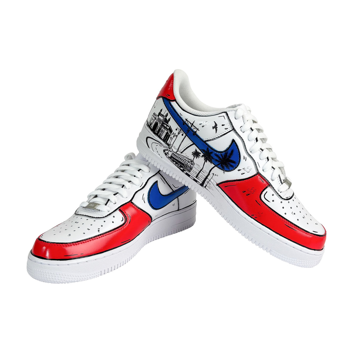 Front three-quarter view of Superman x Mumbai AF1