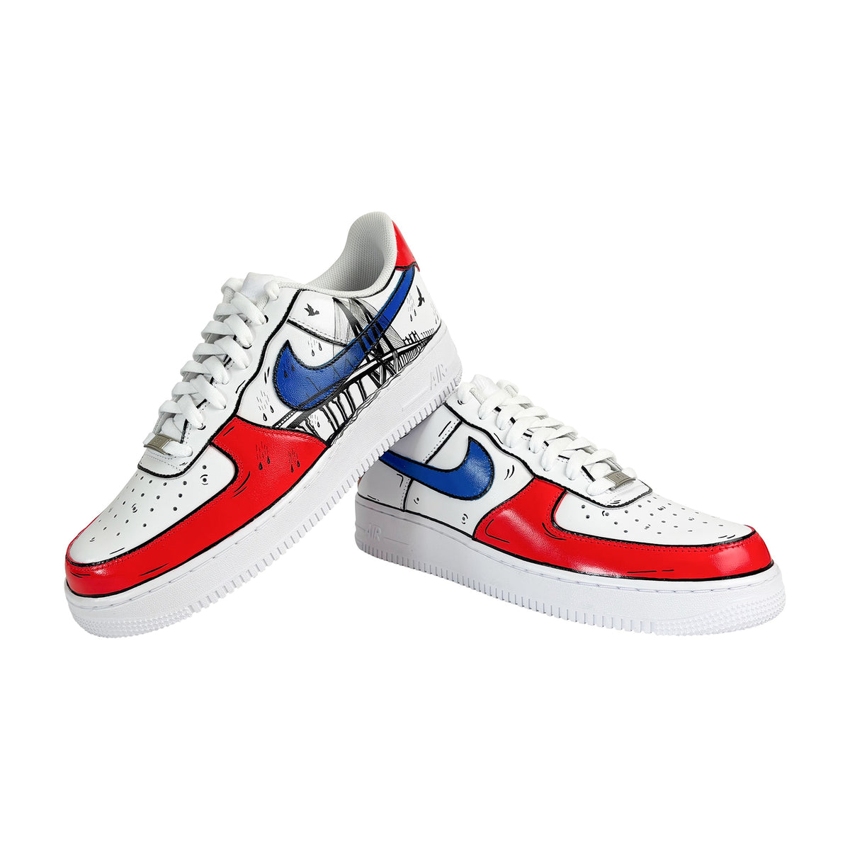 Side three-quarter view of Superman x Mumbai AF1