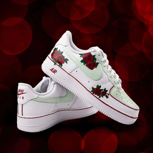 AF1 X Greens n Roses Custom Sneakers - Sneak Peek Shoes