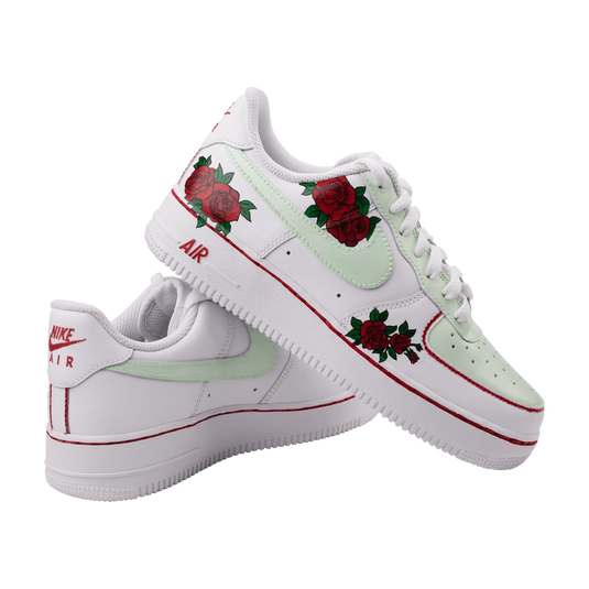 AF1 X Greens n Roses Custom Sneakers - Sneak Peek Shoes