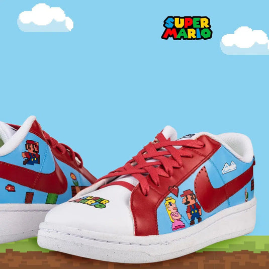 Court Legacy X Mario Custom Sneakers - Sneak Peek Shoes