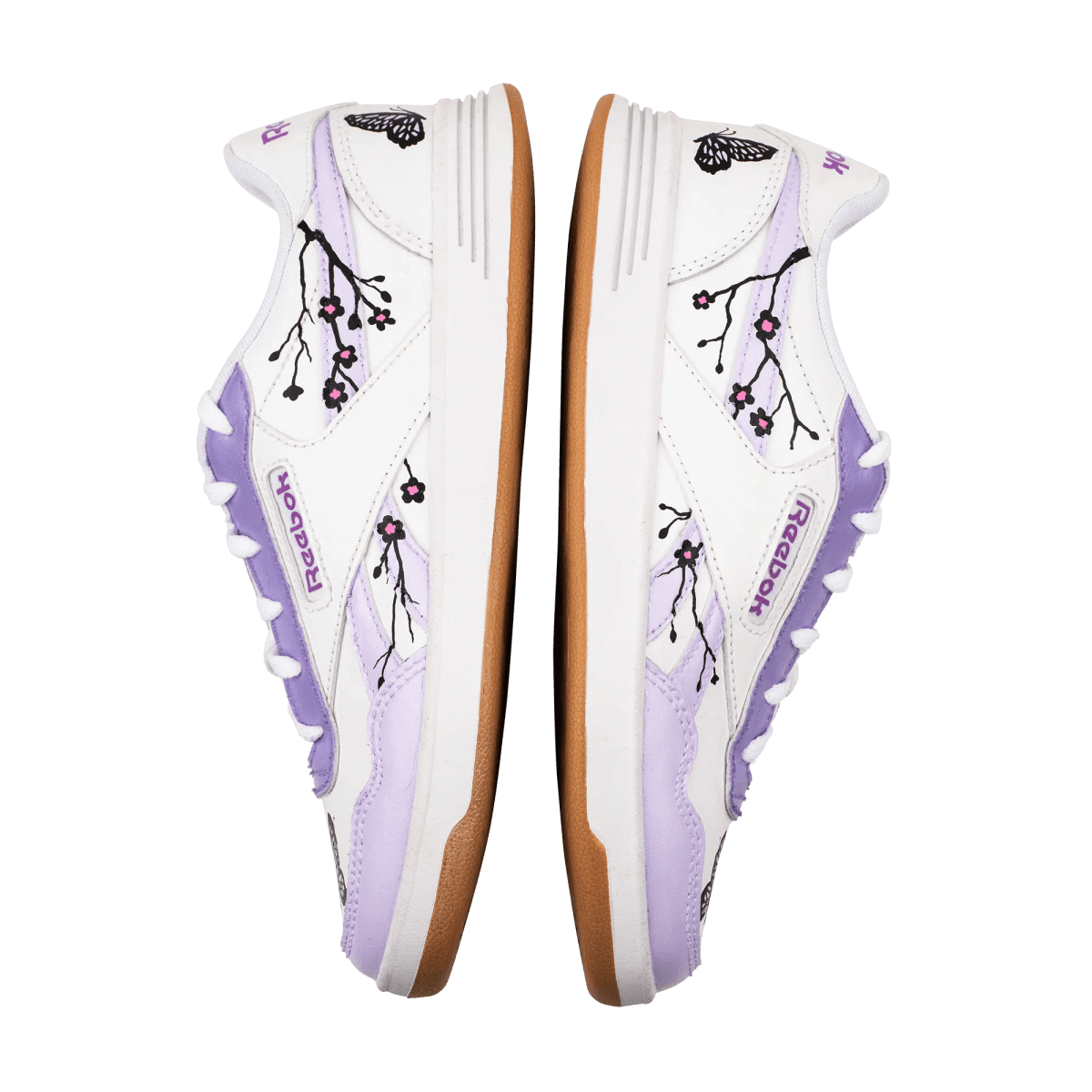 Purple Butterfly Hand Painted Sneakers
