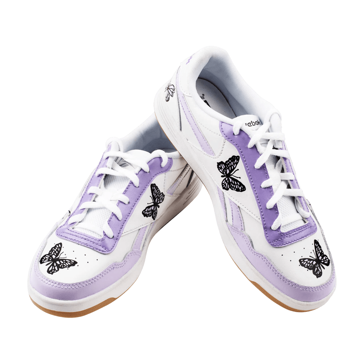 Purple Butterfly Hand Painted Sneakers